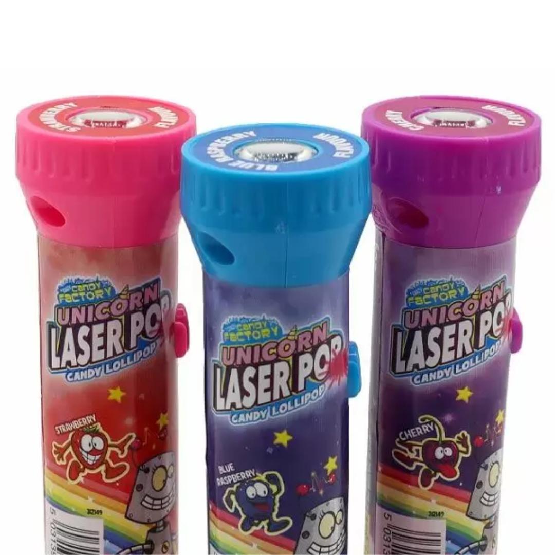 Unicorn Laser Fruit Flavour Lollipop Pack of 3