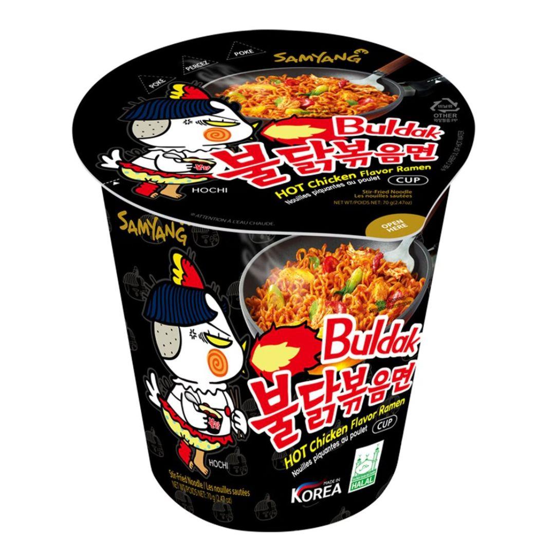 Samyang Buldak Hot Chicken Flavour Ramen 70 g x 6 | Spicy Korean Cup Noodles