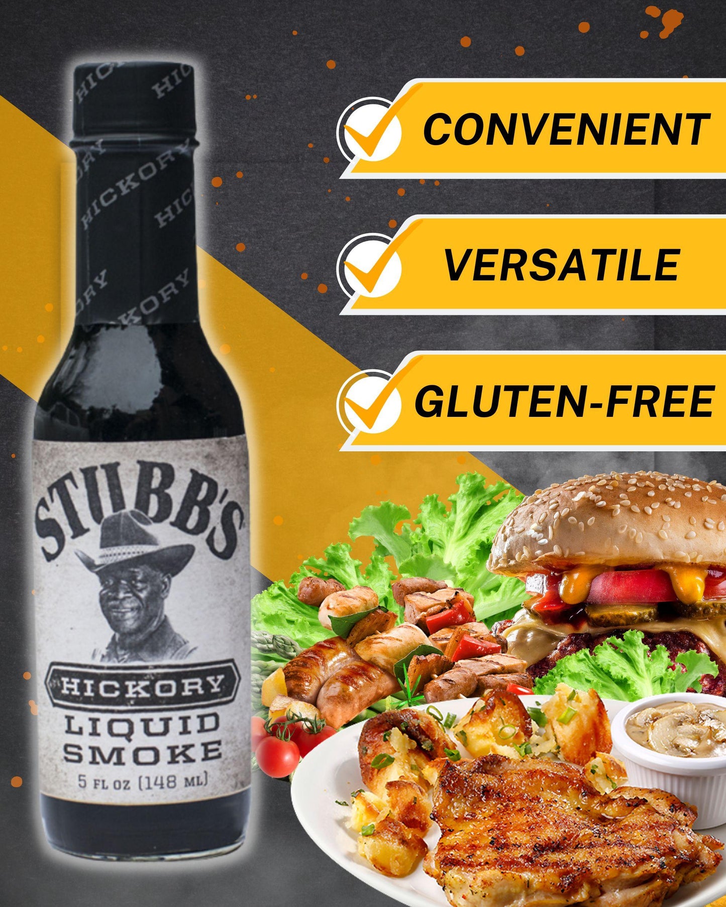 Stubb's Hickory Liquid Smoke with Recipe Leaflet 140 ml x 2