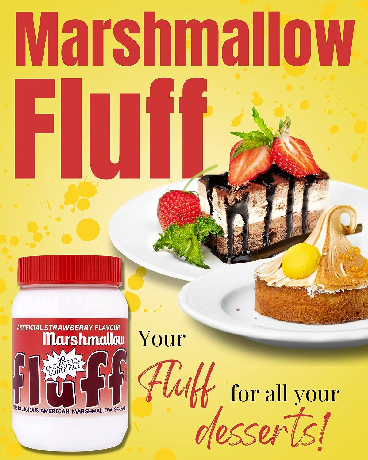 Marshmallow Fluff Strawberry 213 g x 3 with Card Recipe | Gluten-Free, Vegetarian-Friendly