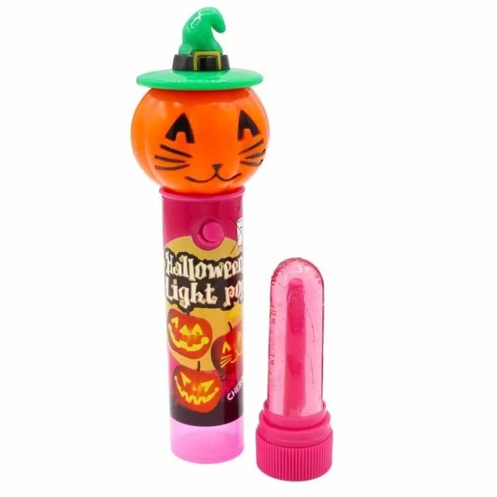 Halloween Pumpkin Light Pop 11g (Pack of 3) - Spooky Light-Up Lollipops for Trick-or-Treating and Parties | Halloween Sweets for Kids