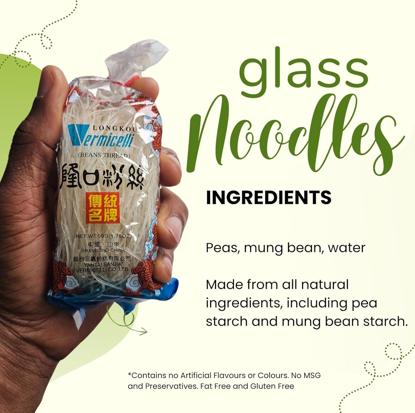 Vermicelli Glass Noodles 50 g x 16 | Longkou Mung Beans Thread Noodles