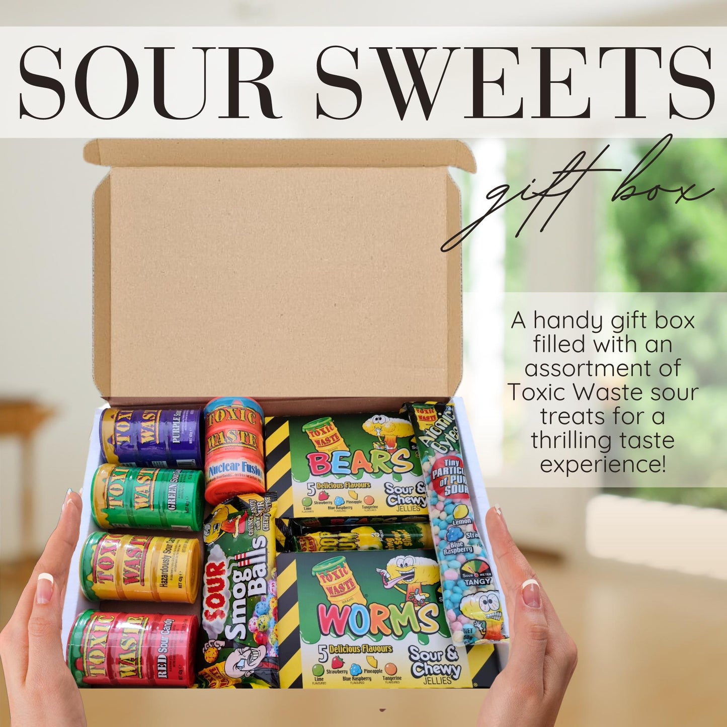 Toxic Waste Sweets Candy Gift Box - Extreme Sour Sweets Assorted 10 Packs | Selection of Sour Fruit-Flavoured Candies & Gummies for Gifting