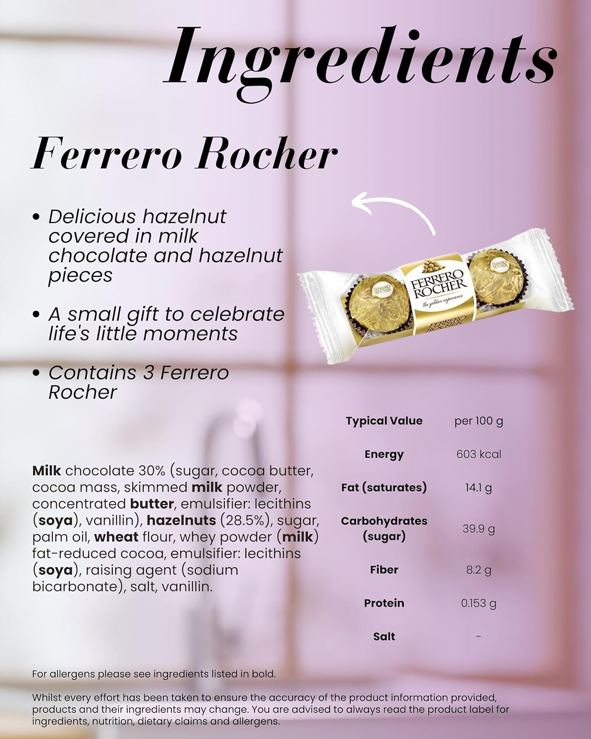 Turkish Delight Gift Box | Turkish Delight Chocolate (6 x 51g) and Mini Bars (2 x 7 pack 105g) with Ferrero Rocher Chocolate (3pack 37.5g)