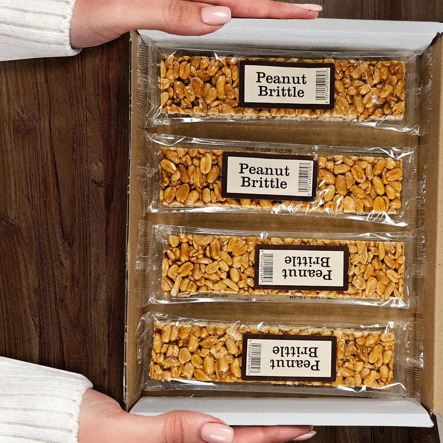 Peanut Brittle Bars Gift Set - 4 x 100g | Crunchy Peanuts Fudge Gift Box