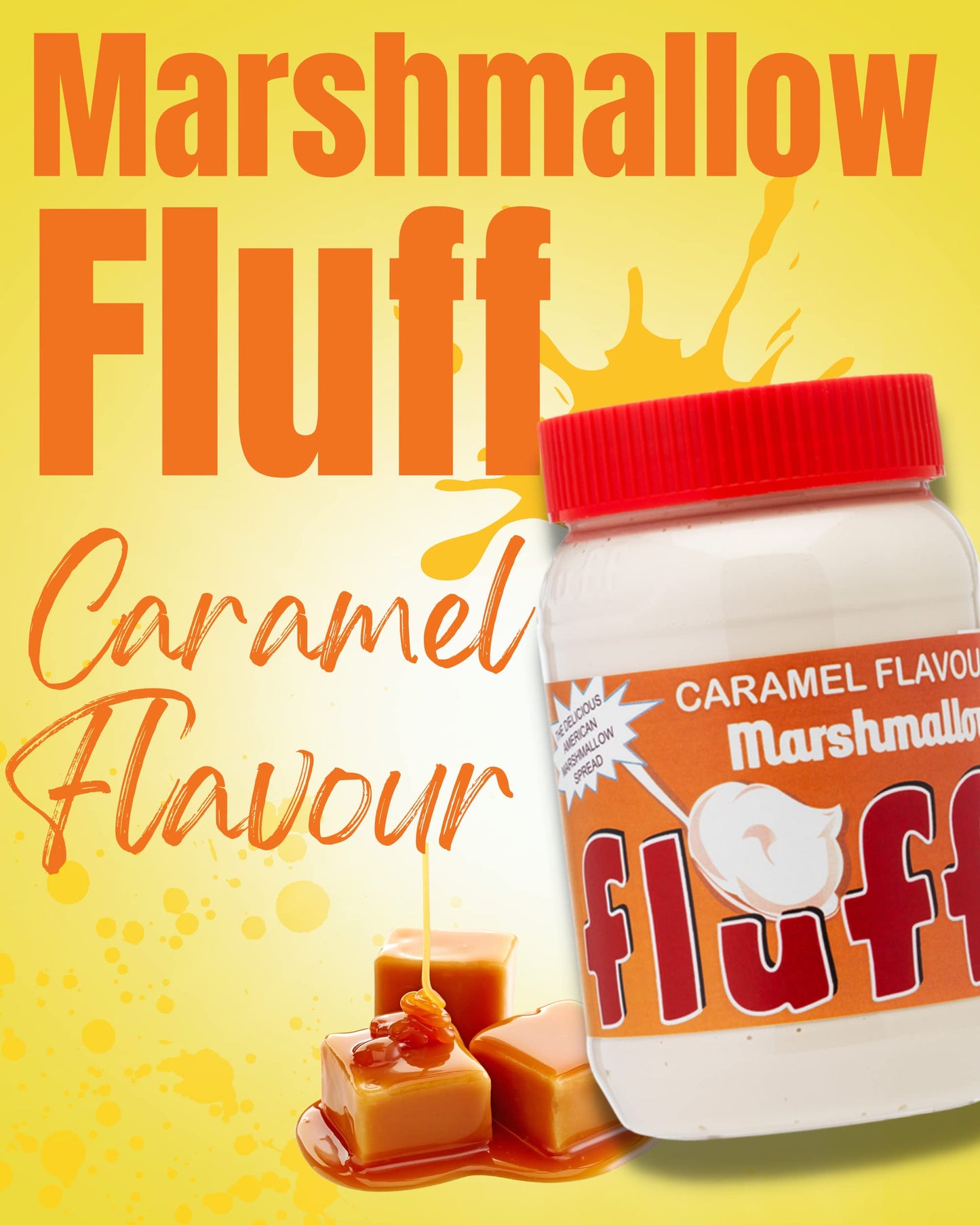 Marshmallow Fluff 213 g | Original, Caramel, & Strawberry Flavours | Gluten-Free & Vegetarian