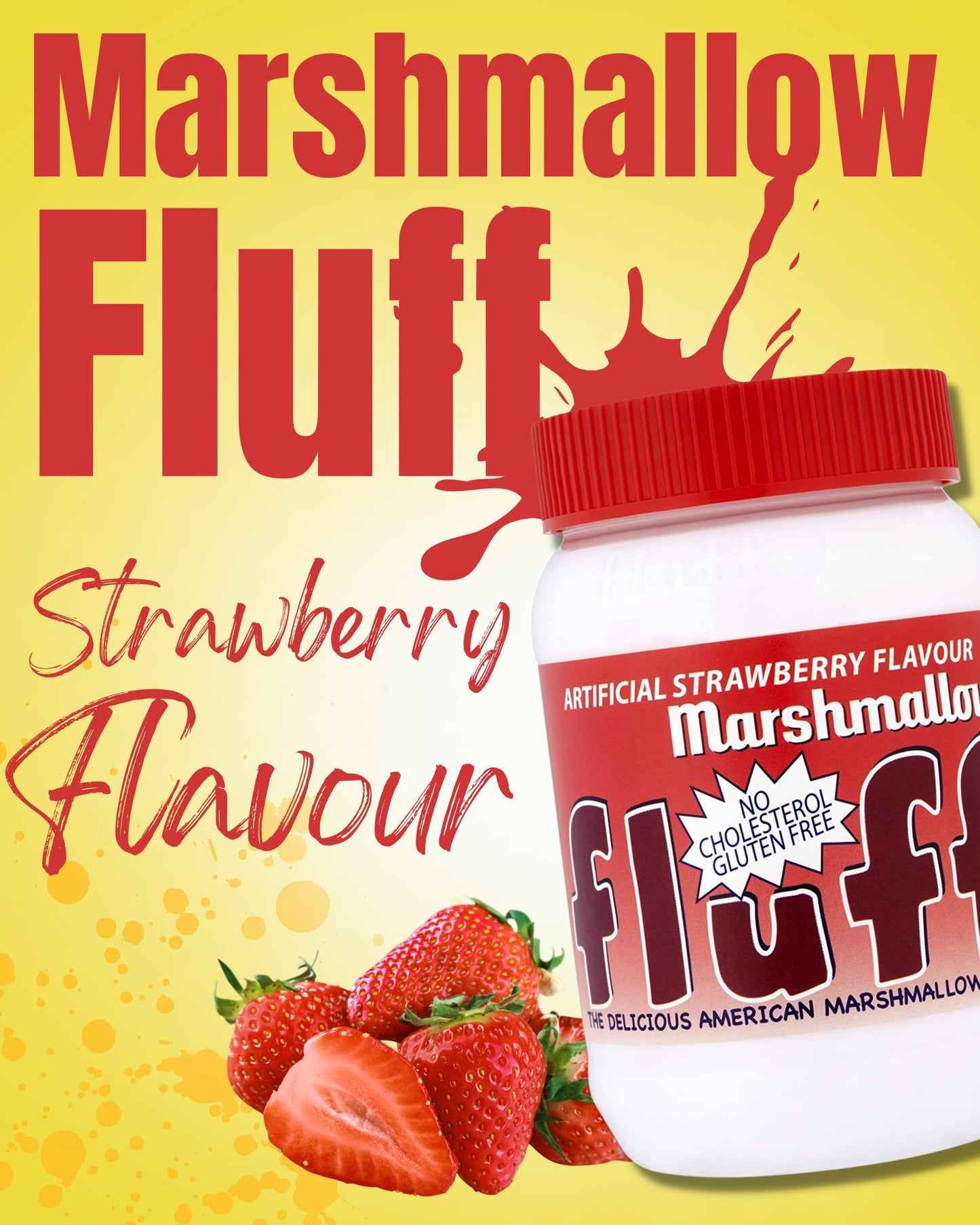 Marshmallow Fluff 213 g | Original, Caramel, & Strawberry Flavours | Gluten-Free & Vegetarian