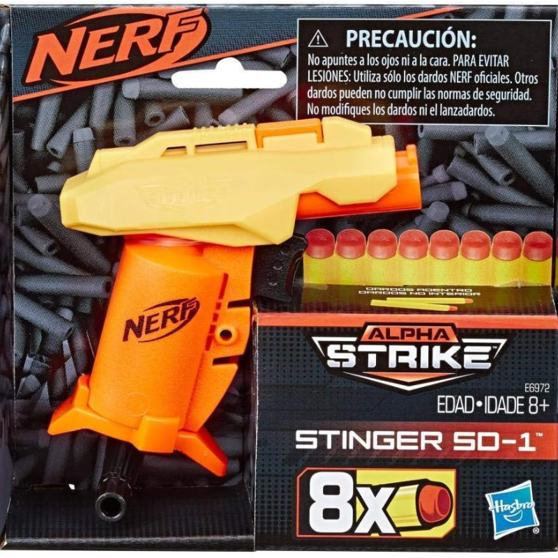 NERF Alpha Strike Slinger SD-1 Blaster | 2 Foam Darts