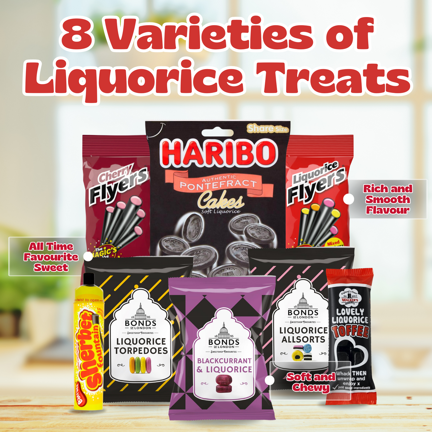 Liquorice Gift Set Hamper | Assorted Liquorice Allsorts, Flyers, Toffee & Retro Sweets | Birthdays, Christmas, Special Occasions