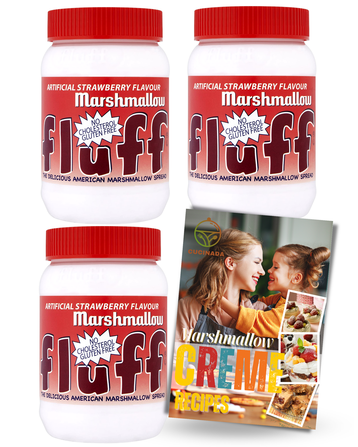 Marshmallow Fluff Strawberry 213 g x 3 with Card Recipe | Gluten-Free, Vegetarian-Friendly
