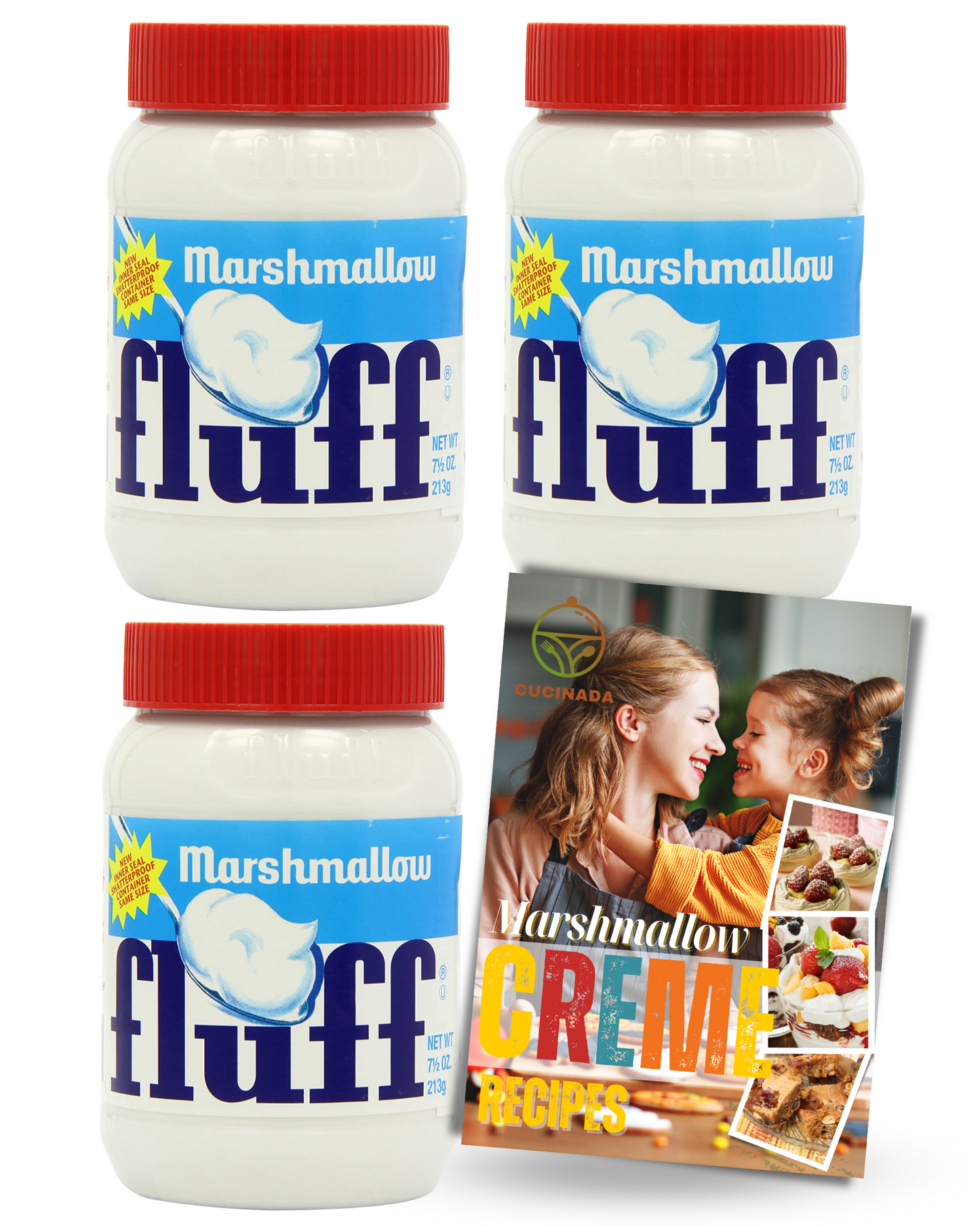 Marshmallow Fluff Original Vanilla 213 g x 3 with Card Recipe | Gluten-Free, Vegetarian-Friendly
