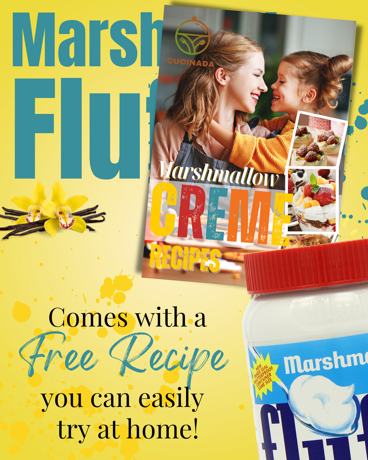 Marshmallow Fluff Original Vanilla 213 g x 3 with Card Recipe | Gluten-Free, Vegetarian-Friendly