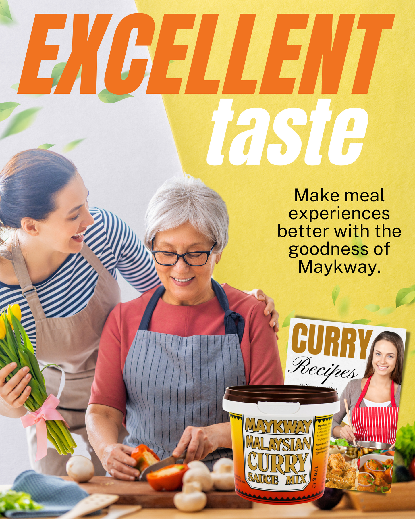 Maykway Curry Sauce Mix Malaysian (170 g x 3) with Curry Recipe Leaflet