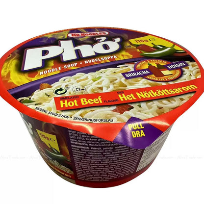 Mr. Noodles Pho Hot Beef Bowl Noodle Soup 115 g x 12
