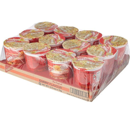 Koka Curry & Chicken Original Flavour Cup Noodles 70g x 12 | Quick, Instant, and Delicious On-the-Go Meals | Rich Chicken & Authentic Curry Flavours |
