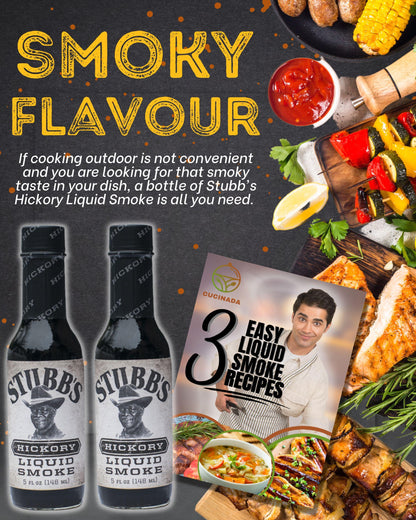 Stubb's Hickory Liquid Smoke with Recipe Leaflet 140 ml x 2