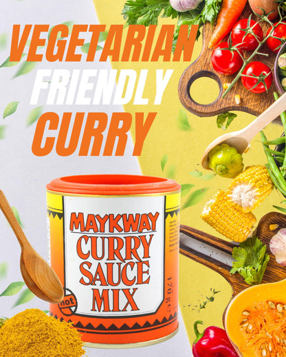 Maykway Curry Sauce Mix Hot (170 g x 3) with Curry Recipe Leaflet