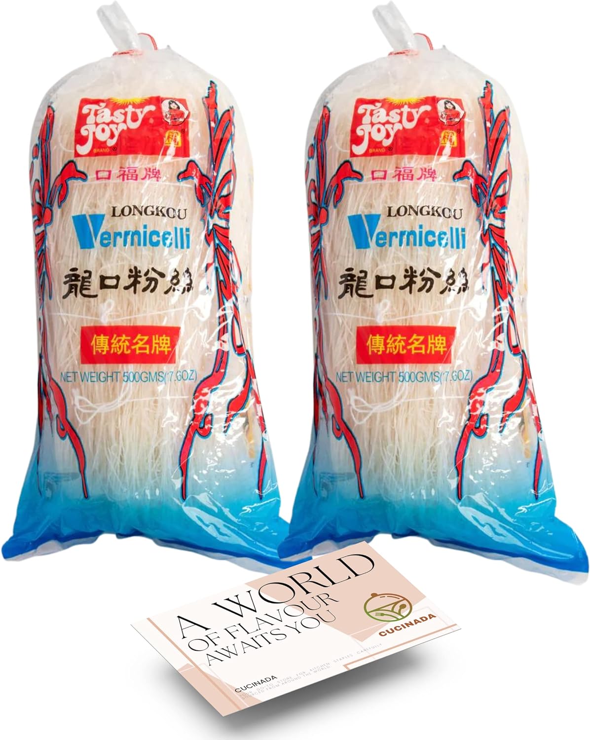 Vermicelli Glass Noodles 500 g x 2 | Longkou Mung Beans Noodles