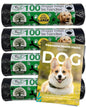 Tidyz Doggy Poop Bags with Tie Handles and Dog Health Tips Leaflet 4 Packs x 100 (30 cm x 36 cm)