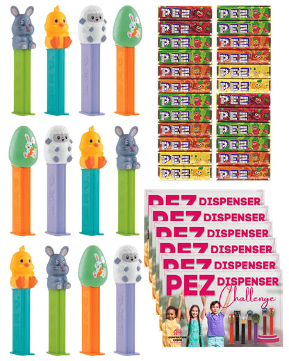 Pez Dispenser Bundle - 12 Easter Characters with Challenge Game Cards