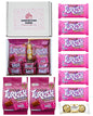 Turkish Delight Gift Box | Turkish Delight Chocolate (6 x 51g) and Mini Bars (2 x 7 pack 105g) with Ferrero Rocher Chocolate (3pack 37.5g)