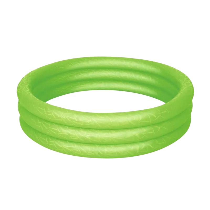 3 Ring Inflatable Red, Green, and Blue Paddling Pool | 140L Water Capacity, Durable Vinyl, Easy Setup for Toddlers & Kids | Ages 2+