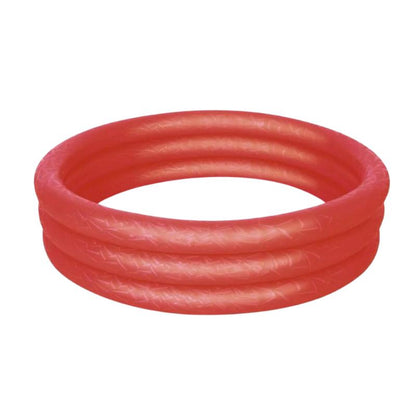 3 Ring Inflatable Red, Green, and Blue Paddling Pool | 140L Water Capacity, Durable Vinyl, Easy Setup for Toddlers & Kids | Ages 2+