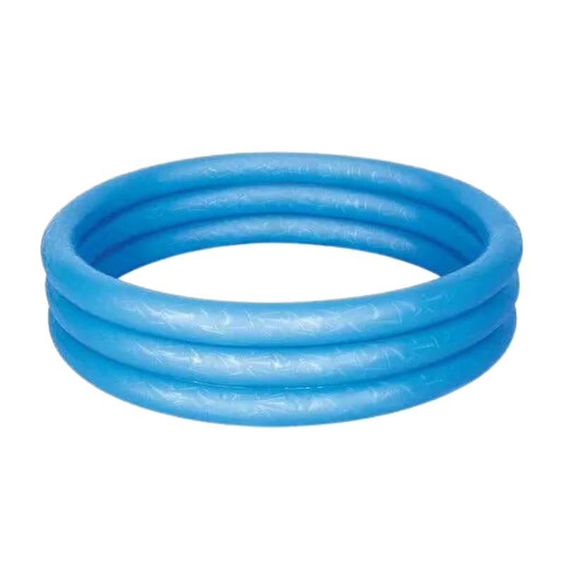 3 Ring Inflatable Red, Green, and Blue Paddling Pool | 140L Water Capacity, Durable Vinyl, Easy Setup for Toddlers & Kids | Ages 2+
