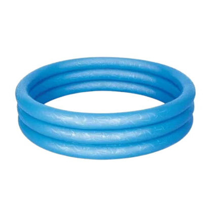 3 Ring Inflatable Red, Green, and Blue Paddling Pool | 140L Water Capacity, Durable Vinyl, Easy Setup for Toddlers & Kids | Ages 2+