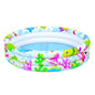 Aquatic Themed Inflatable 3-Ring Paddling Pool | Quick Inflate Pool for Summer Relaxation and Play | Perfect for Kids Fun & Outdoor Activities