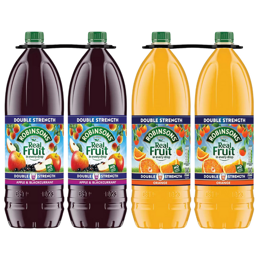 Robinsons Real Fruit Juice 1.75 L x 2 | Orange and Apple & Blackcurrant Flavours