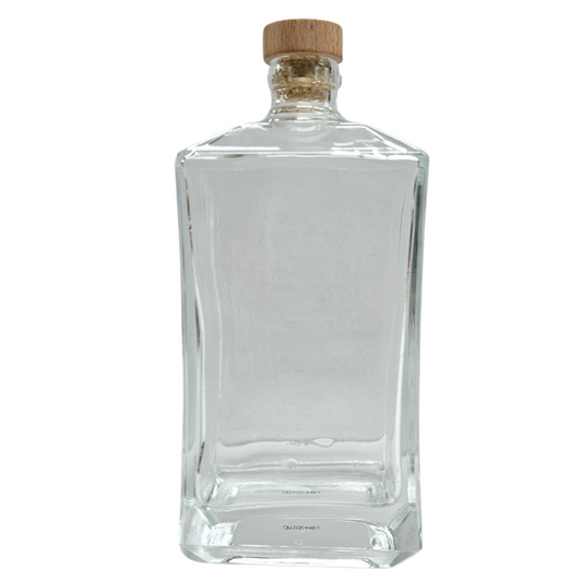 Glass Bottle with Cork Lid 500 ml (17.5 oz) | Ideal For Storage, Decor, Gifting