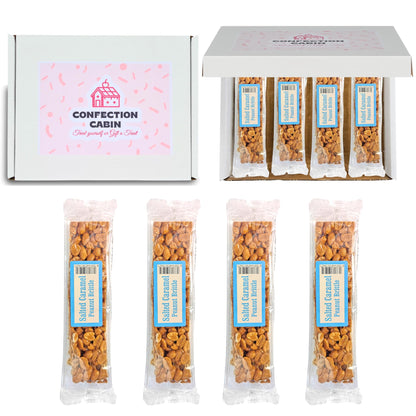 Salted Caramel Peanut Brittle Gift Box Variation 4 x 100g | Crunchy Peanuts Fudge Gift Box