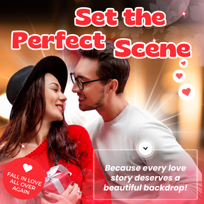 Romantic Room Decoration Kit for Valentine’s Day | 40-Piece Romantic Decor Set & “I Love You” Foil Balloon | Romantic Surprises
