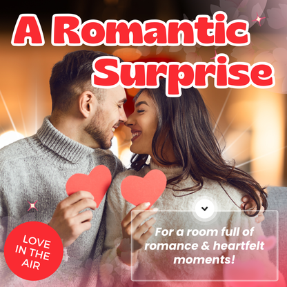 Romantic Room Decoration Kit for Valentine’s Day | 40-Piece Romantic Decor Set & “I Love You” Foil Balloon | Romantic Surprises