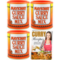 Maykway Curry Sauce Mix Hot (170 g x 3) with Curry Recipe Leaflet