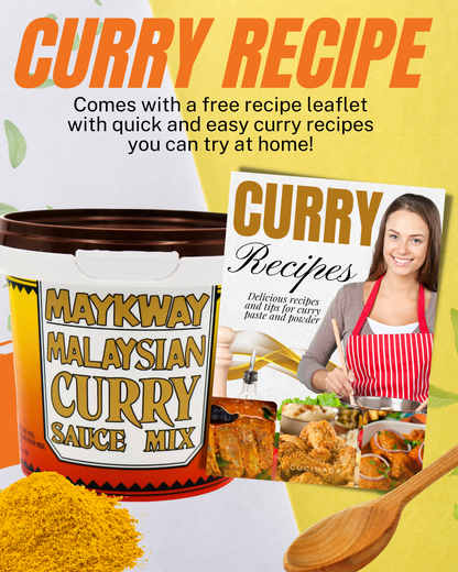 Maykway Curry Sauce Mix Malaysian (170 g x 3) with Curry Recipe Leaflet