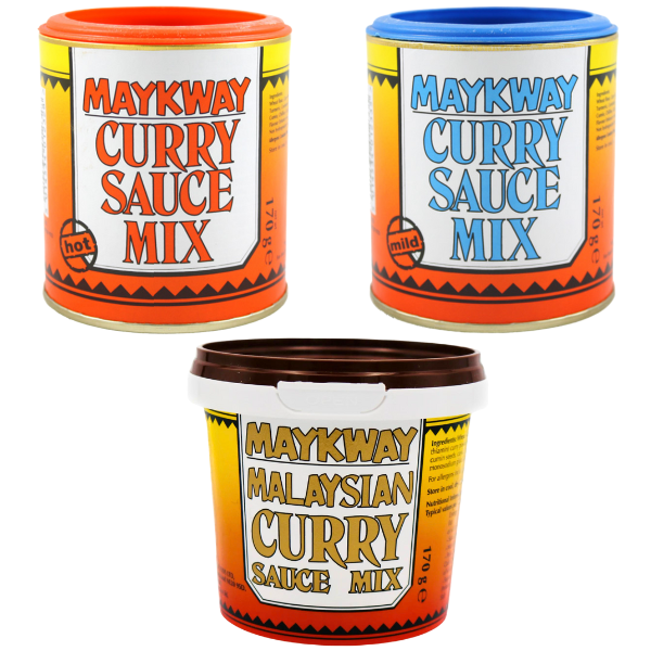 Maykway Curry Sauce Mix 170 g | Available in Hot, Mild, and Malaysian Flavour