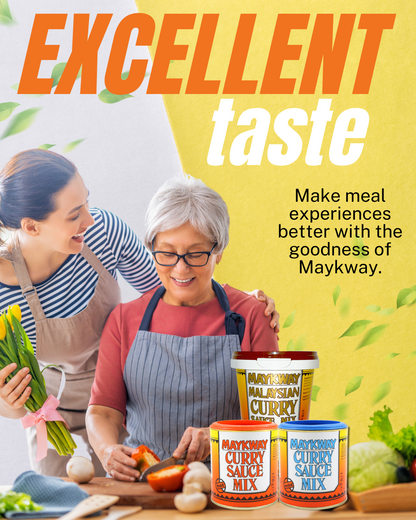 Maykway Curry Sauce Mix 170 g | Available in Hot, Mild, and Malaysian Flavour