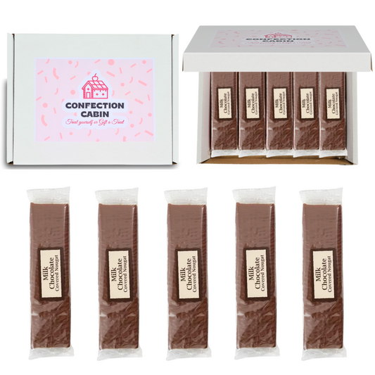Milk Chocolate Covered Nougat Gift Set | Selection Box 5 x 130g | Fudge Gift Box